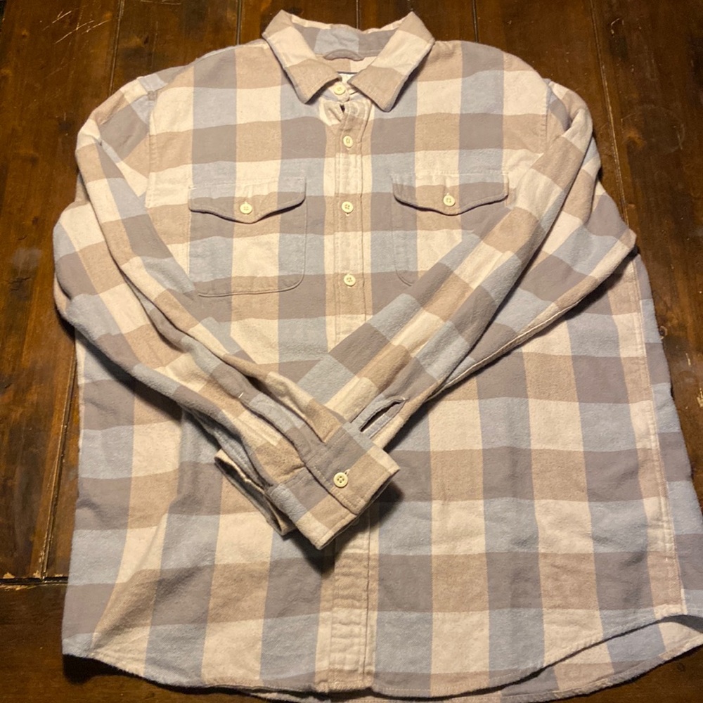 Super soft grey and blue American eagle flannel